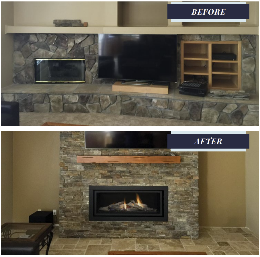 Fireplace-Makeover-Gas-Fireplace Regency Fireplace Remodel